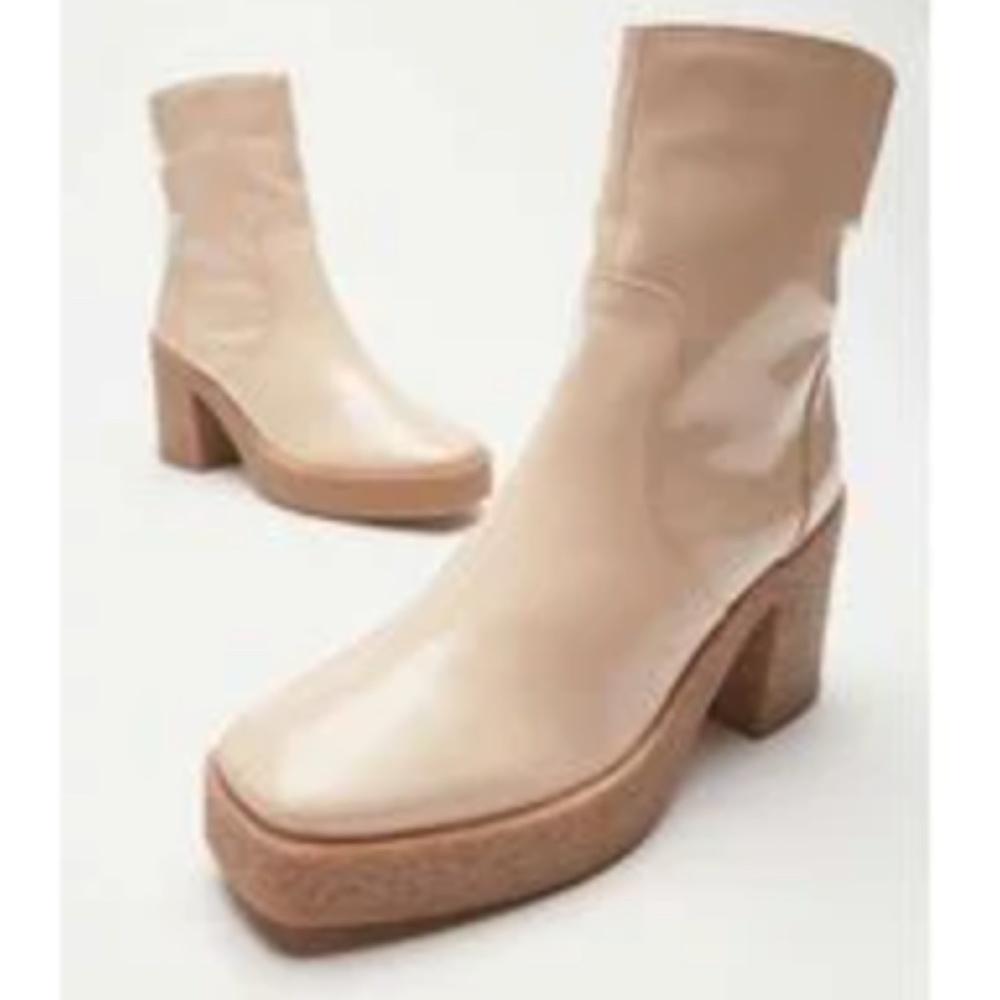 UO Aria Chunky Platform Heel Combat Boot